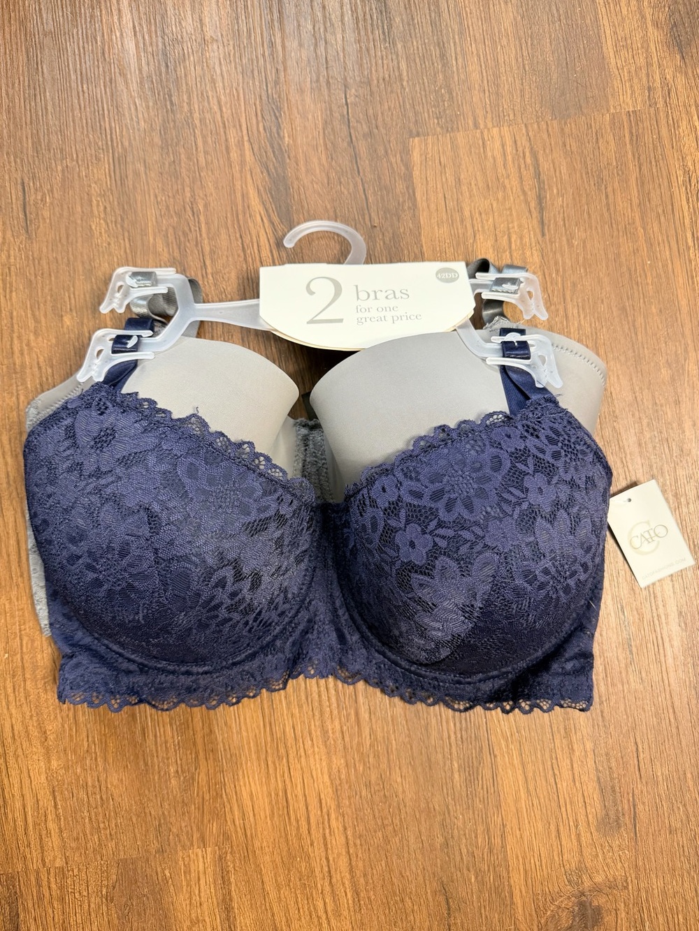 Set of 2 Cato Pure Beauty Bras size 42DD NWT